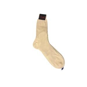 NEW BRIONI men's cotton socks in panna
